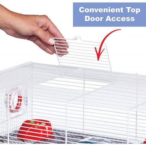  MidWest Homes for Pets Critterville Brisby Large Hamster Cage | Includes All Accessories, White