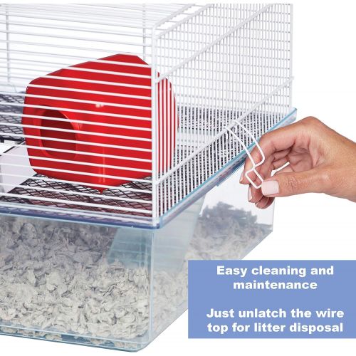  MidWest Homes for Pets Critterville Brisby Large Hamster Cage | Includes All Accessories, White