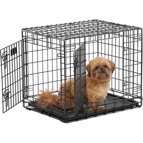  MidWest Homes for Pets Ulitma Pro (Professional Series & Most Durable MidWest Dog Crate) Extra-Strong Double Door Folding Metal Dog Crate w Divider Panel, Floor Protecting Roller Feet & Leak-Proof Plast