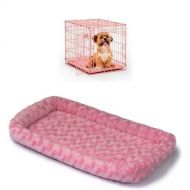 MidWest Homes for Pets 24-Inch Single Door iCrate with Fleece Bed, Pink
