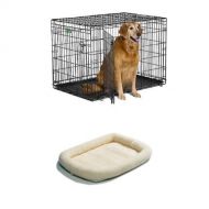 MidWest Homes for Pets 42-Inch Double Door iCrate with Fleece Bed