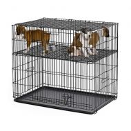 MidWest Homes for Pets Puppy Playpen with Plastic Pan Size: 24 D x 36 W (Small), Floor Grid: 1/2 Floor Grid
