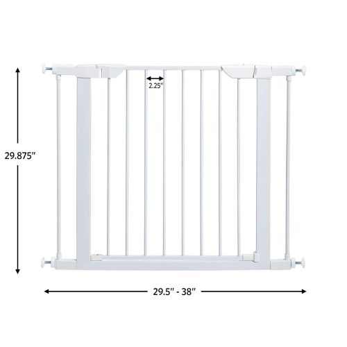  MidWest Homes for Pets Steel Pet Gate/Pet Safety Gate; 29 & 39 Tall in Soft White or Textured Graphite