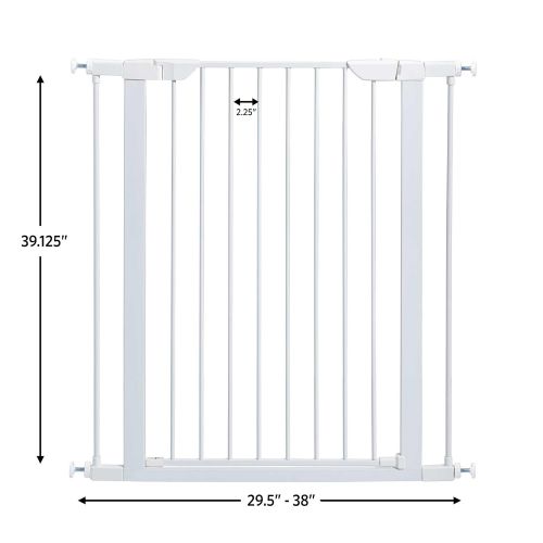  MidWest Homes for Pets Steel Pet Gate/Pet Safety Gate; 29 & 39 Tall in Soft White or Textured Graphite