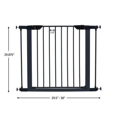  MidWest Homes for Pets Steel Pet Gate/Pet Safety Gate; 29 & 39 Tall in Soft White or Textured Graphite