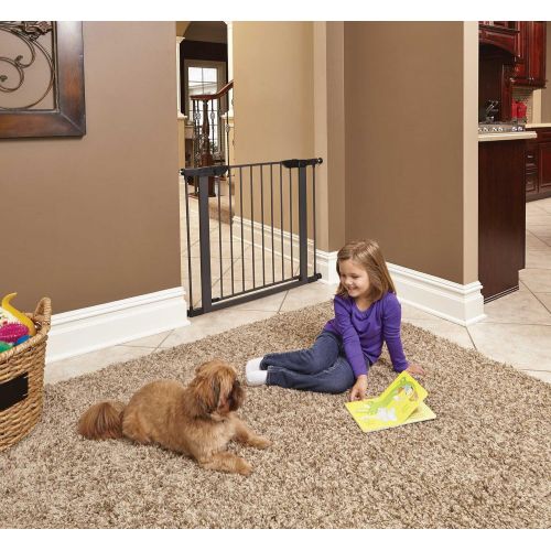  MidWest Homes for Pets Steel Pet Gate/Pet Safety Gate; 29 & 39 Tall in Soft White or Textured Graphite