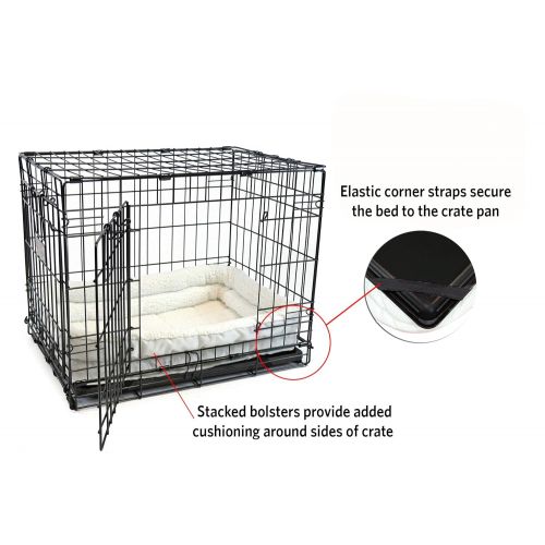  MidWest Homes for Pets Double Bolster Pet Bed for Metal Dog Crates