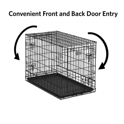  MidWest Homes for Pets Midwest Side-by-Side Double Door SUV Crate with Plastic Pan