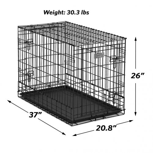  MidWest Homes for Pets Midwest Side-by-Side Double Door SUV Crate with Plastic Pan