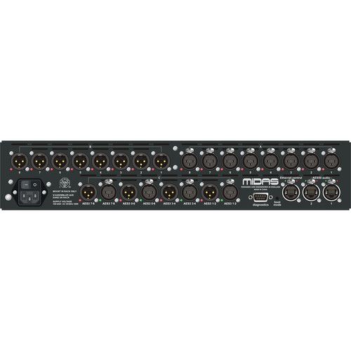  Midas DL155 - Stagebox with 8 MIDAS Mic Preamps, 8 AES I/O and Dual-Redundant AES50 Networking