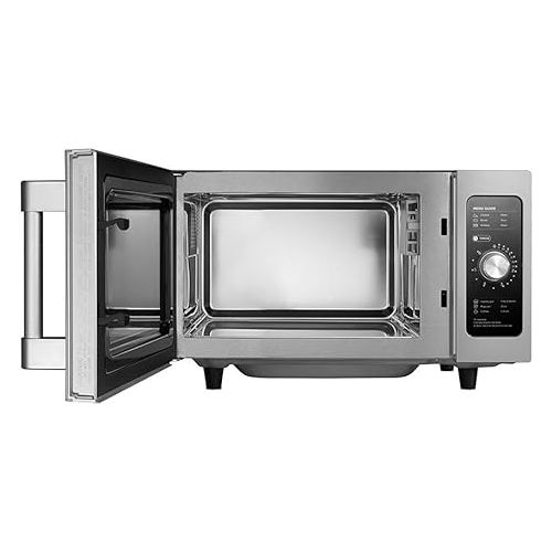  Midea Equipment 1025F0A Countertop Commercial Microwave Oven with Dial, 1000W, Stainless Steel.9 CuFt
