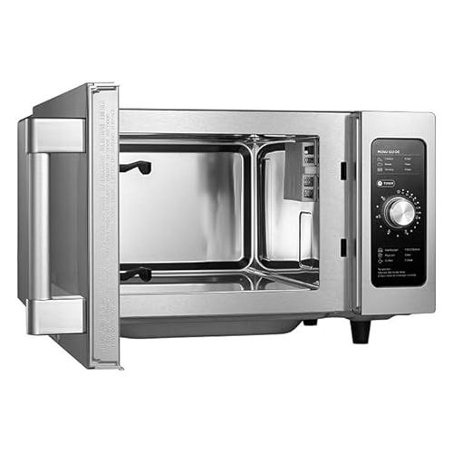  Midea Equipment 1025F0A Countertop Commercial Microwave Oven with Dial, 1000W, Stainless Steel.9 CuFt