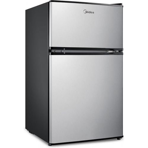  Midea WHD-113FSS1 Compact Refrigerator, 3.1 cu ft, Stainless Steel