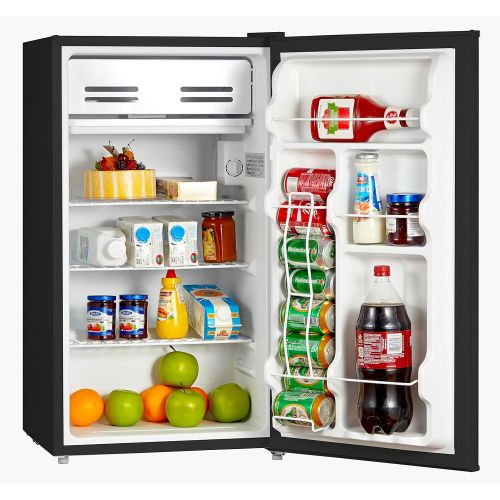  [아마존베스트]Midea WHS-121LB1 Refrigerator, 3.3 Cubic Feet, Black