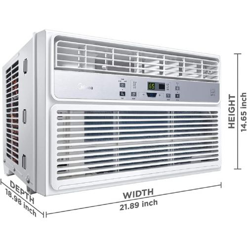  Midea 12,000 BTU EasyCool Window Air Conditioner, Dehumidifier and Fan - Cool, Circulate and Dehumidify up to 550 Sq. Ft., Reusable Filter, Remote Control