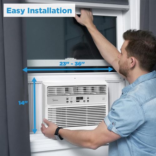  Midea 12,000 BTU EasyCool Window Air Conditioner, Dehumidifier and Fan - Cool, Circulate and Dehumidify up to 550 Sq. Ft., Reusable Filter, Remote Control