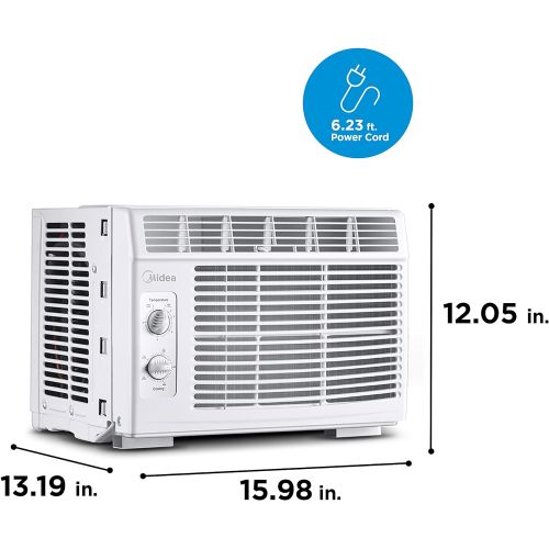  Midea 5,000 BTU EasyCool Window Air Conditioner and Fan - Cool up to 150 Sq. Ft. with Easy to Use Mechanical Control and Reusable Filter