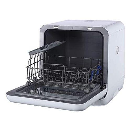  [아마존베스트]Midea ST 3.20N Mini Dishwasher Tableware Dishwasher for 2 Place Settings, Works with/without Water Connection, 6 Cleaning Programs, Delay Start Time, Freestanding, Camping