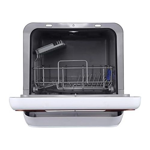  [아마존베스트]Midea ST 3.20N Mini Dishwasher Tableware Dishwasher for 2 Place Settings, Works with/without Water Connection, 6 Cleaning Programs, Delay Start Time, Freestanding, Camping