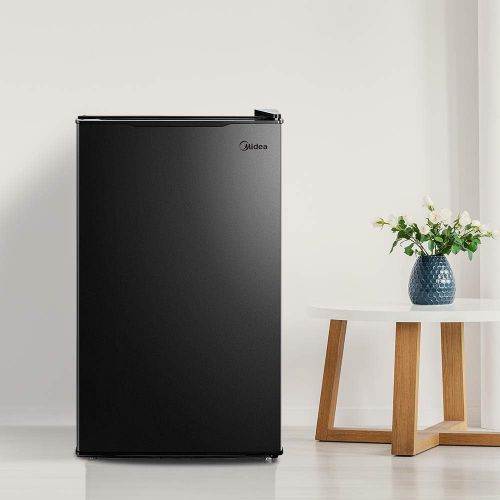  MIDEA Midea WHS-65LB1 Compact Single Reversible Door Refrigerator, 1.6 Cubic Feet(0.045 Cubic Meter), Black