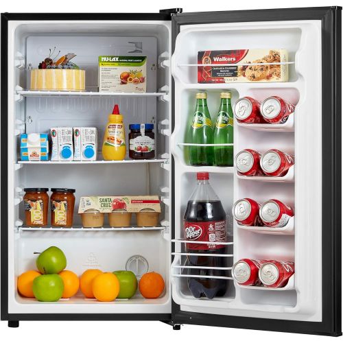  MIDEA Midea WHS-65LB1 Compact Single Reversible Door Refrigerator, 1.6 Cubic Feet(0.045 Cubic Meter), Black