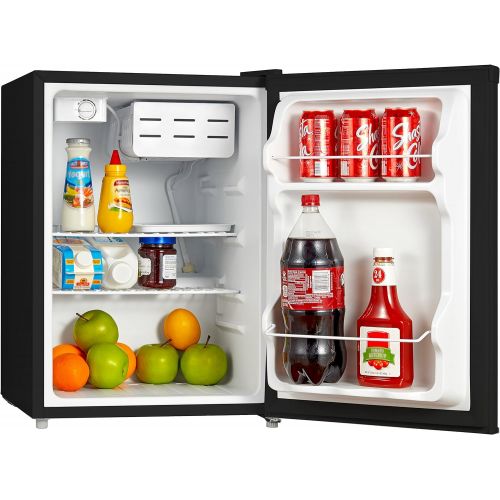  MIDEA Midea WHS-65LB1 Compact Single Reversible Door Refrigerator, 1.6 Cubic Feet(0.045 Cubic Meter), Black