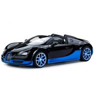 Midea Tech Radio Remote Control 1/14 Bugatti Veyron 16.4 Grand Sport Vitesse Licensed RC Model Car (Black/Blue)