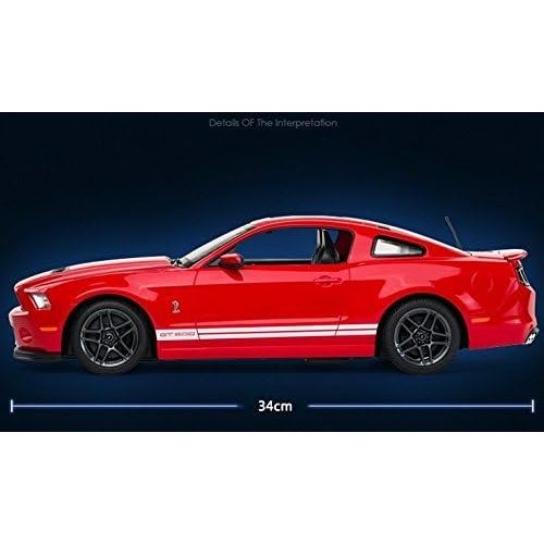  Midea Tech Radio Remote Control 114 Ford Mustang Shelby GT500 RC Model Car (Red)