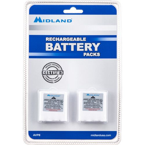  Midland AVP8 Rechargeable NiMH Battery Packs for CXT, LXT and XT Series