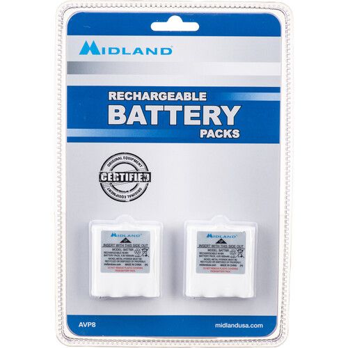  Midland AVP8 Rechargeable NiMH Battery Packs for CXT, LXT and XT Series