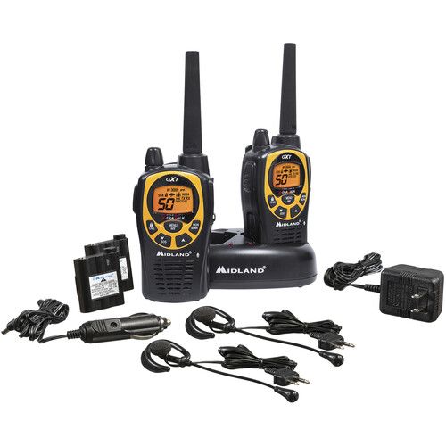  Midland GXT1030VP4 50-Channel Two-Way UHF Waterproof Radio (Yellow, Pair)