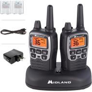 Midland® T71VP3 X-TALKER Long Range Walkie Talkie - FRS Two-Way Radio for Camping Overlanding Rock Crawling - NOAA Weather Scan - 36 Channels and 121 Privacy Codes Black/Silver 2 Pack