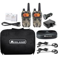 Midland - T75PV5D X-TALKER Extreme Dual Pack - 22 Channels, 121 Privacy Codes, Water Resistant - Clear Communication with Weather Alert - Carrying Case & Headset Included - Camo