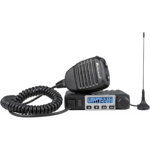  [아마존베스트]Midland - MXT115, 15 Watt GMRS MicroMobile Two-Way Radio - 8 Repeater Channels, 142 Privacy Codes, NOAA Weather Scan + Alert & External Magnetic Mount Antenna (Single Pack) (Black)