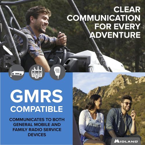  [아마존베스트]Midland 40 Watt GMRS MicroMobile Two-Way Radio - Long Range Walkie Talkie, 8 Repeater Channels, 142 Privacy Codes