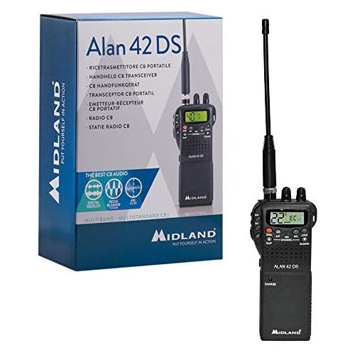  Midland Alan 42 DS, CB handheld radio with digital squelch and extensive accessories for any application. 4W AM/FM & CB Midland LC65 length 114 cm with magnet