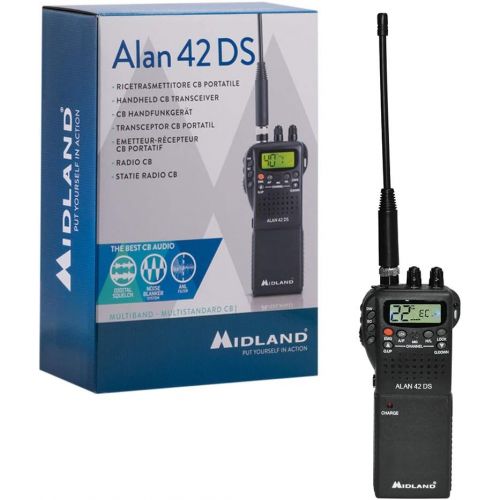  Midland Alan 42 DS, CB handheld radio with digital squelch and extensive accessories for any application. 4W AM/FM & CB Midland LC65 length 114 cm with magnet