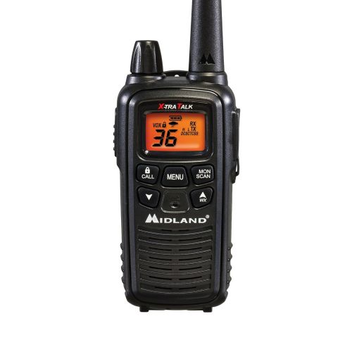  Midland - LXT633VP3, 36 Channel FRS Two-Way Radio - Up to 30 Mile Range Walkie Talkie, 121 Privacy Codes, & NOAA Weather Scan + Alert (3 Pack) (Black)