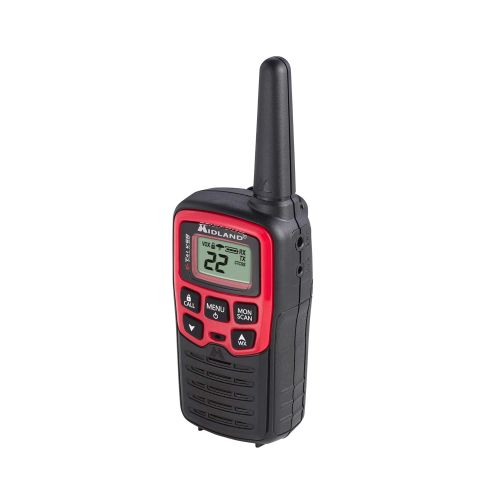  Midland T31X4VP 22 Channel FRS Walkie Talkie - Up to 26 Mile Range Two-Way Radio - RedBlack (Pack of 4)