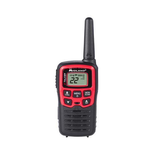  Midland T31X4VP 22 Channel FRS Walkie Talkie - Up to 26 Mile Range Two-Way Radio - RedBlack (Pack of 4)