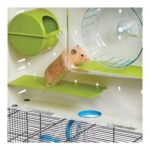  MidWest Homes for Pets Hamster Cage | Awesome Arcade Hamster Home (White) | 18.11 x 11.61 x 21.26 Inch