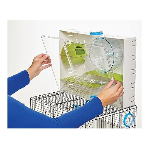  MidWest Homes for Pets Hamster Cage | Awesome Arcade Hamster Home (White) | 18.11 x 11.61 x 21.26 Inch