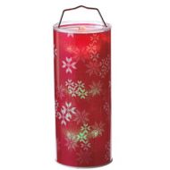 Midwest 12 Battery Operated Transparent Red Snowflake LED Color Changing Lighted Hanging Christmas Lantern