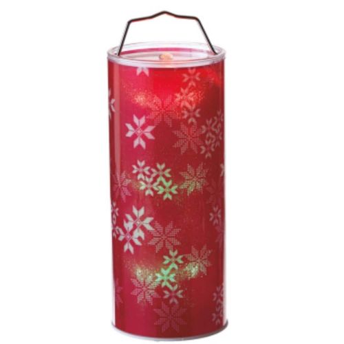  Midwest 12 Battery Operated Transparent Red Snowflake LED Color Changing Lighted Hanging Christmas Lantern