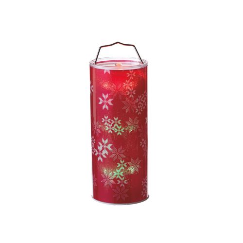  Midwest 12 Battery Operated Transparent Red Snowflake LED Color Changing Lighted Hanging Christmas Lantern