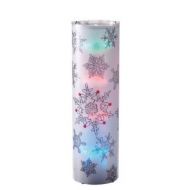 Midwest 24 Battery Operated Transparent Snowflake Styles LED Color Changing Lighted Christmas Lantern
