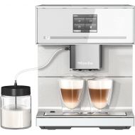 Miele CM 7350 Kaffeevollautomat (Smartphone bedienbar mit WiFiConnect, Kaffeemaschine fuer Bohnen, Pulver und Tee, automatisch einstellbaren Zentralauslauf) weiss