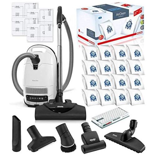  Miele Complete C3 Cat and Dog Canister HEPA Canister Vacuum Cleaner with SEB228 Powerhead Bundle - Includes Miele Performance Pack 16 Type GN AirClean Genuine FilterBags + Genuine