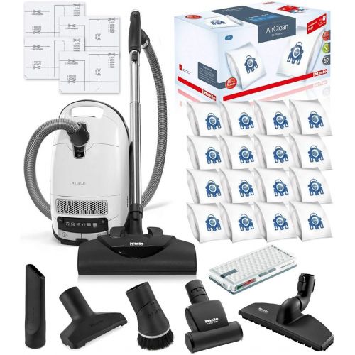  Miele Complete C3 Cat and Dog Canister HEPA Canister Vacuum Cleaner with SEB228 Powerhead Bundle - Includes Miele Performance Pack 16 Type GN AirClean Genuine FilterBags + Genuine