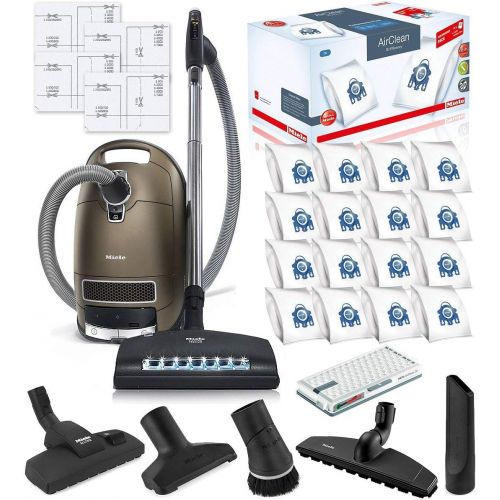  Miele Complete C3 Brilliant Canister HEPA Vacuum Cleaner + SEB-236 Powerhead Bundle - Includes Miele Performance Pack 16 Type GN AirClean Genuine FilterBags + Genuine AH50 HEPA Fil